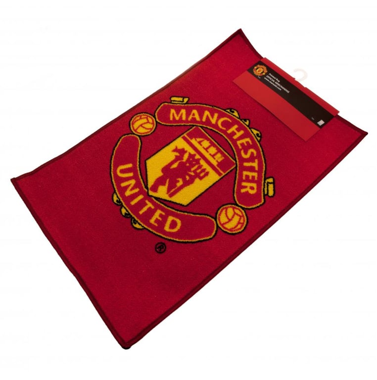 Manchester United FC Polyamide Rug - Non-Slip Central Crest Design