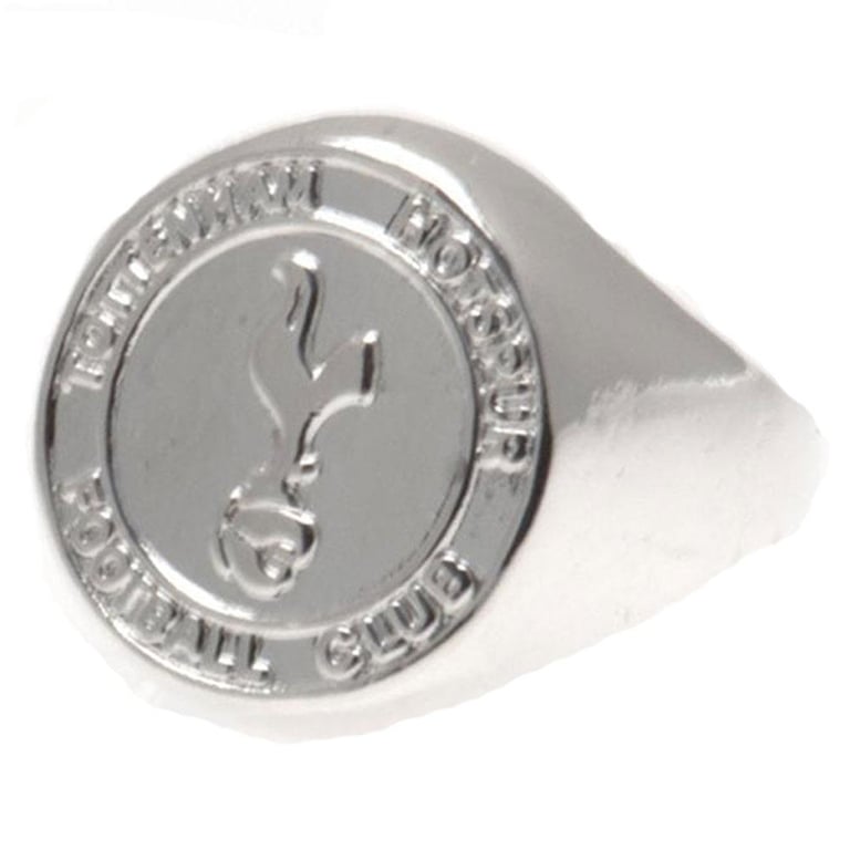 Tottenham Hotspur Silver Plated Crest Ring - Detailed Football Club Jewelry