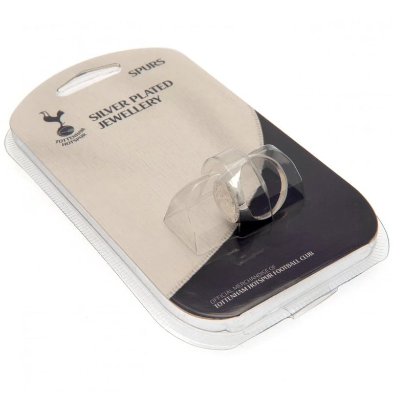 Tottenham Hotspur Silver Plated Crest Ring - Detailed Football Club Jewelry
