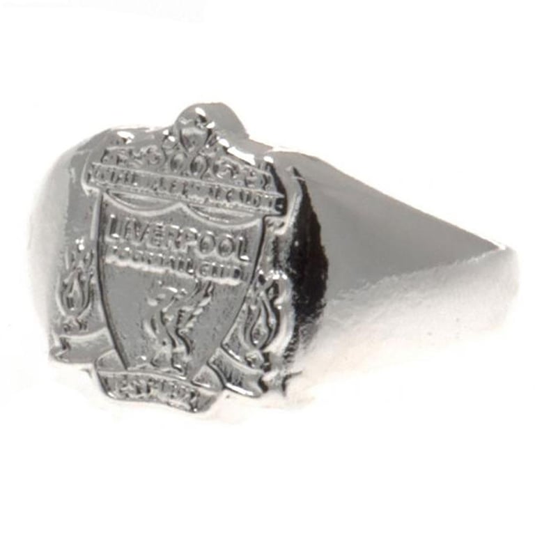 Liverpool FC Silver Plated Crest Ring - Detailed Large Size Football Club Ring