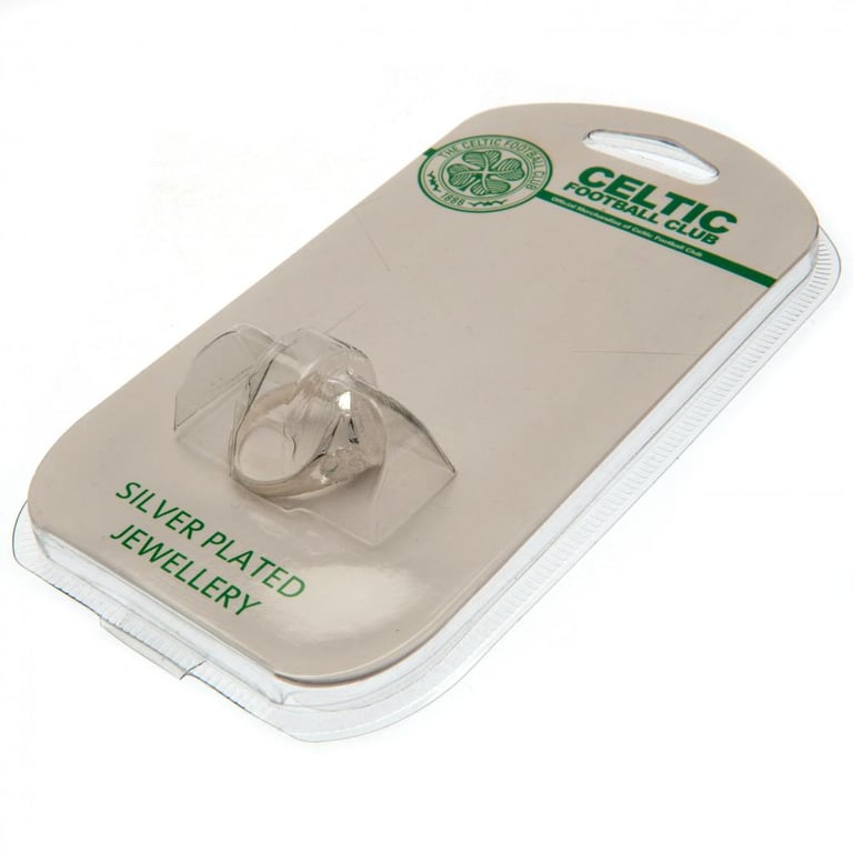 Celtic FC Silver Plated Crest Ring - Large Detailed Design