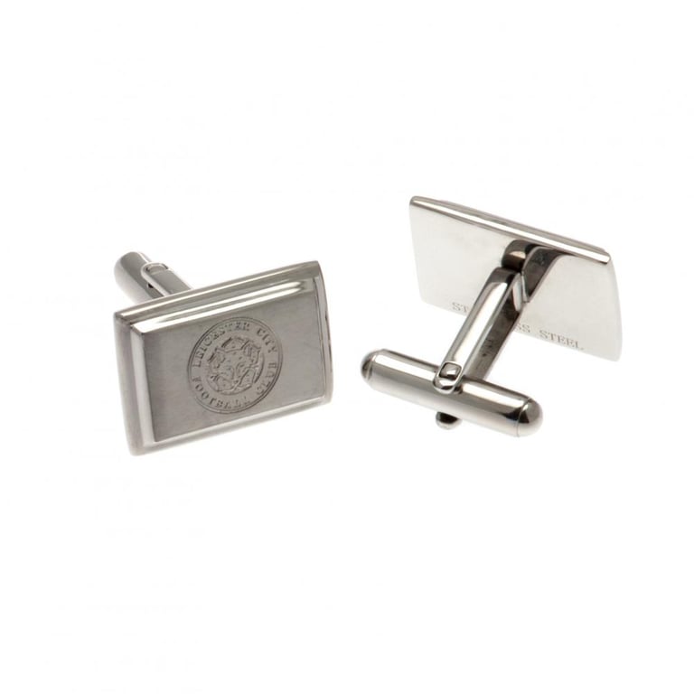 Leicester City FC Engraved Stainless Steel Cufflinks - Official Crest Design
