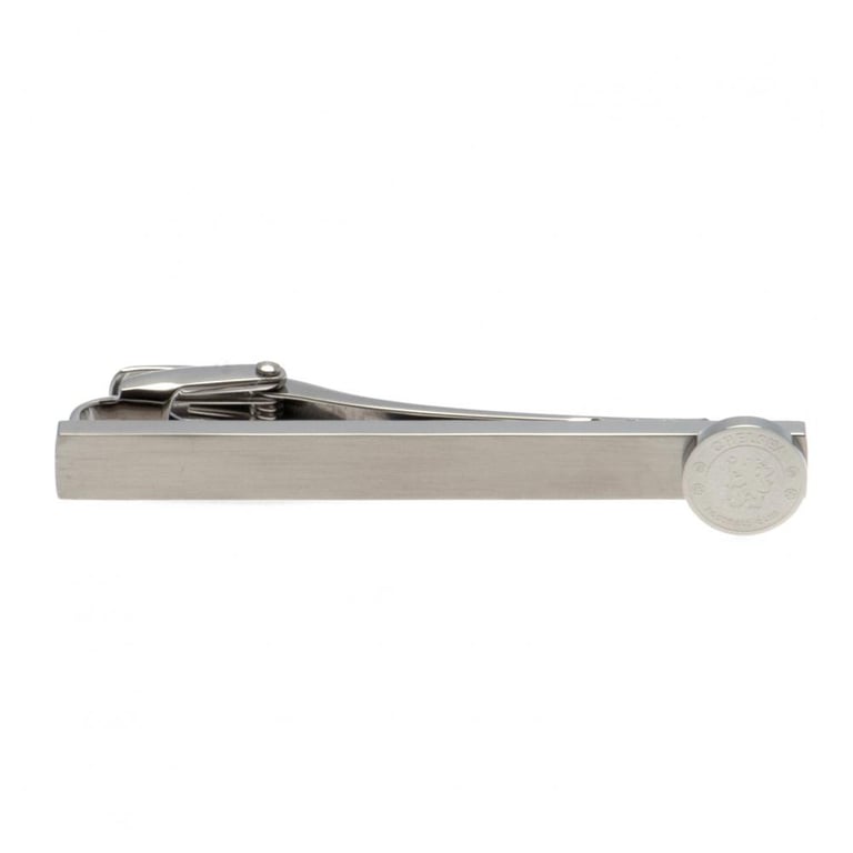 Chelsea FC Stainless Steel Tie Slide - Crest Pin with Crocodile Clip Back