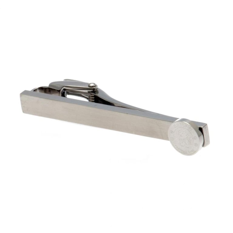 Chelsea FC Stainless Steel Tie Slide - Crest Pin with Crocodile Clip Back