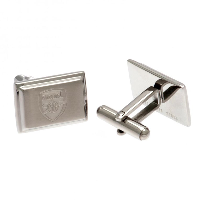 Arsenal FC Executive Cufflink & Tie Slide Set - Official Club Crest Engraving