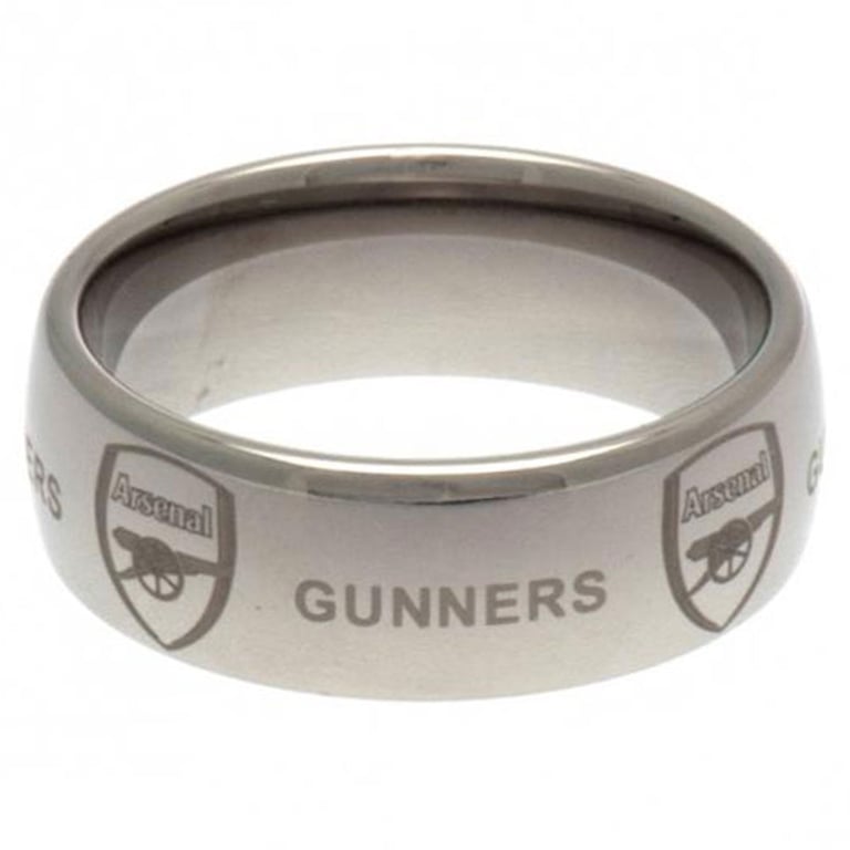 Arsenal FC Super Titanium Ring - Ultra Scratch Resistant with Engraved Crest