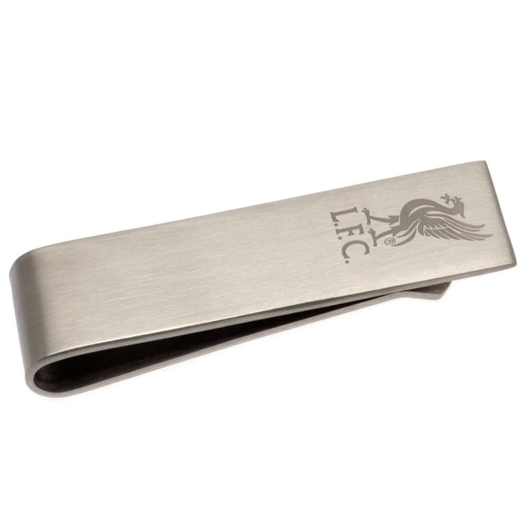 Liverpool FC Engraved Stainless Steel Money Clip with Brushed Satin Finish and Liverbird Crest