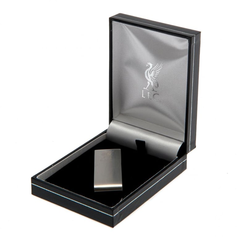 Liverpool FC Engraved Stainless Steel Money Clip with Brushed Satin Finish and Liverbird Crest