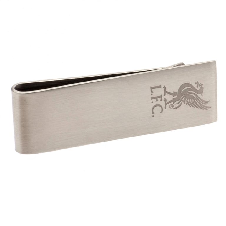 Liverpool FC Engraved Stainless Steel Money Clip with Brushed Satin Finish and Liverbird Crest