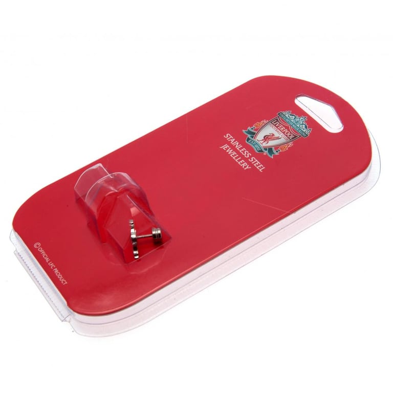 Liverpool FC Cut Out Stud Earring with Laser Printed Liverbird Crest - Stainless Steel Screw Back Fixing