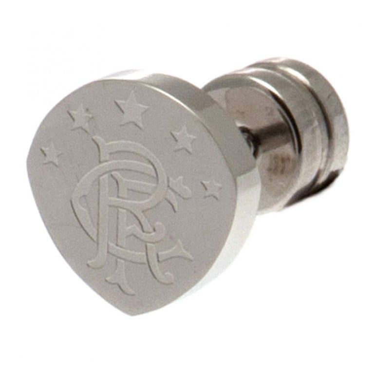 Rangers FC Cut Out Stud Earring - Stainless Steel Crest Design