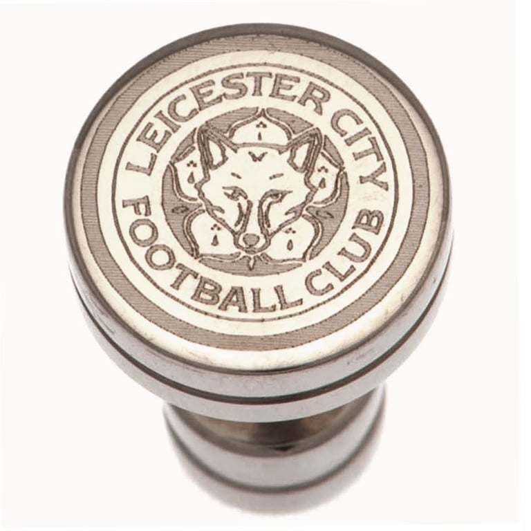 Leicester City FC Stainless Steel Stud Earring - Durable Screw Back Crest Design