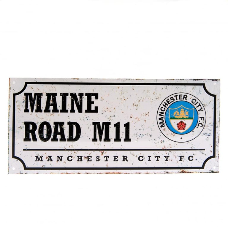 Manchester City FC Retro Street Sign - Metal Wall Art Decor