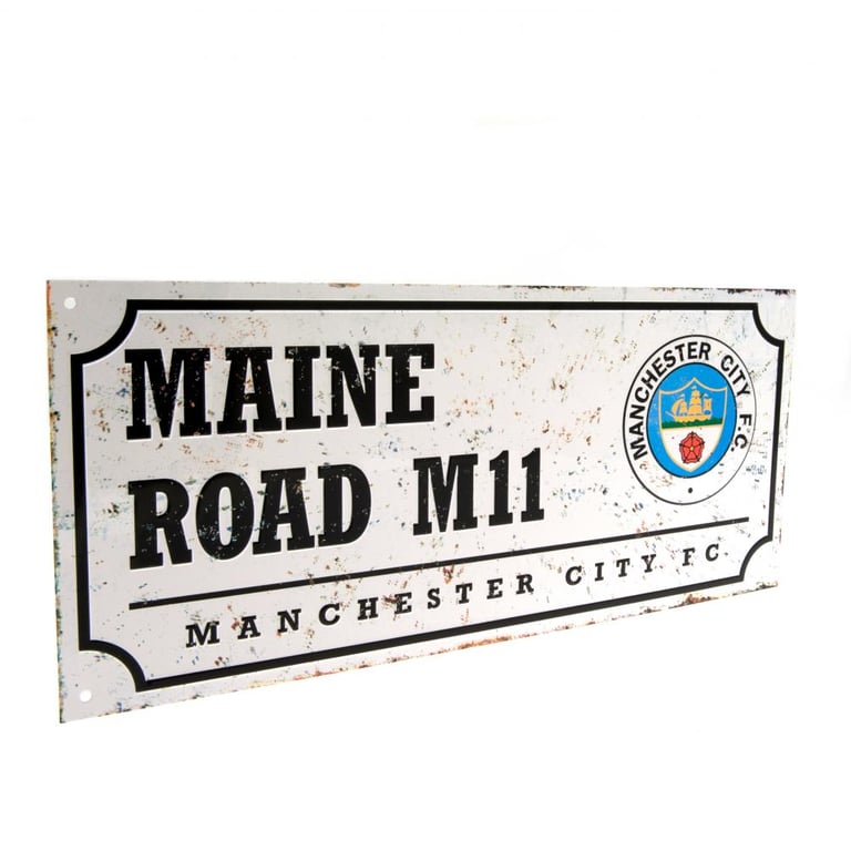Manchester City FC Retro Street Sign - Metal Wall Art Decor