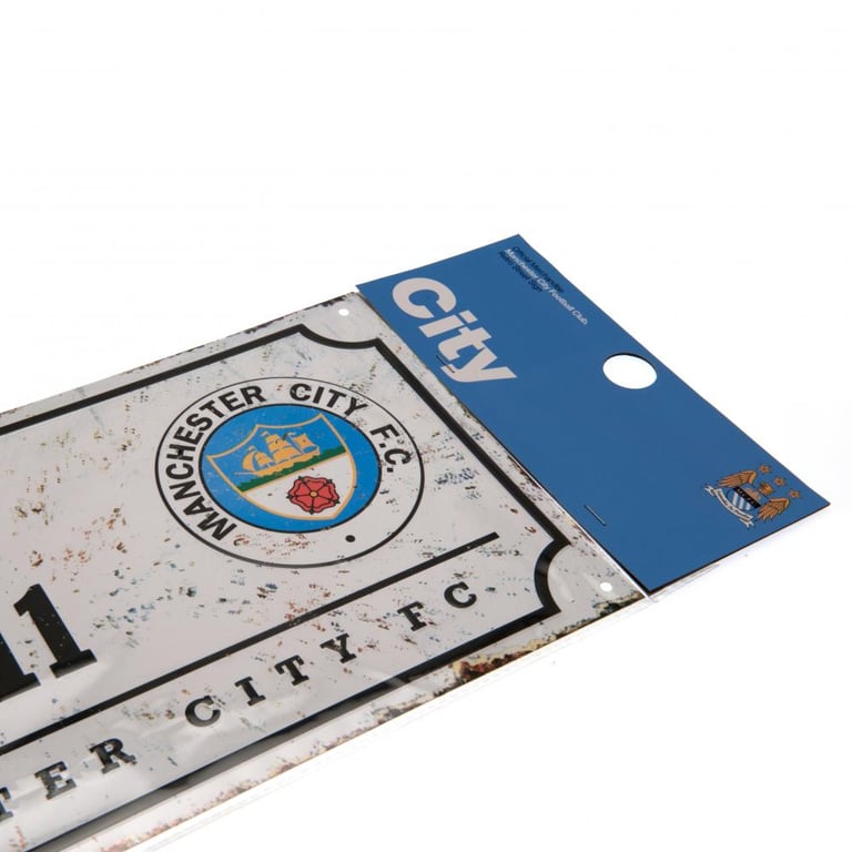 Manchester City FC Retro Street Sign - Metal Wall Art Decor
