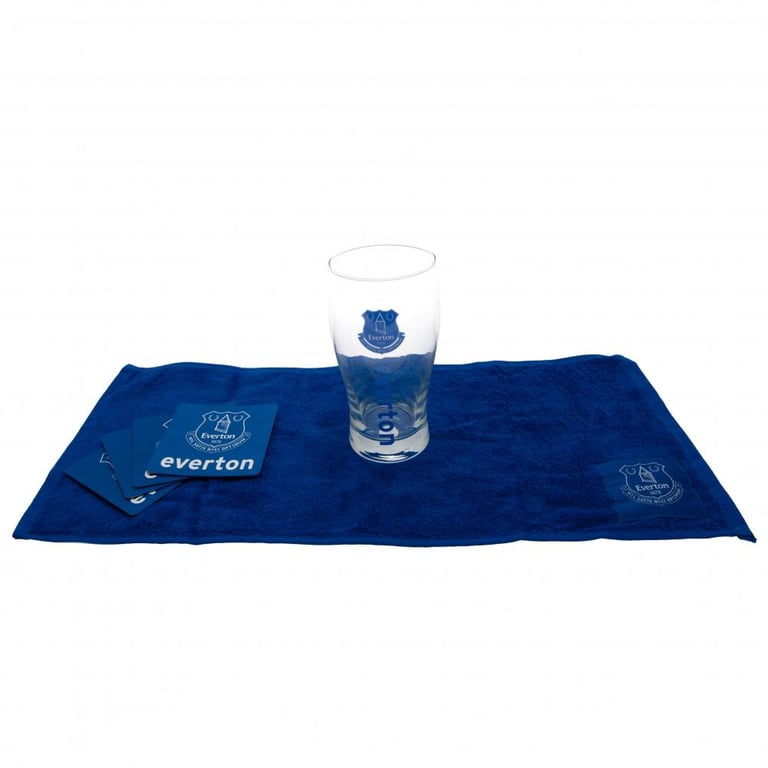 Everton FC Mini Bar Set - Royal Blue Glassware and Club Crest Accents