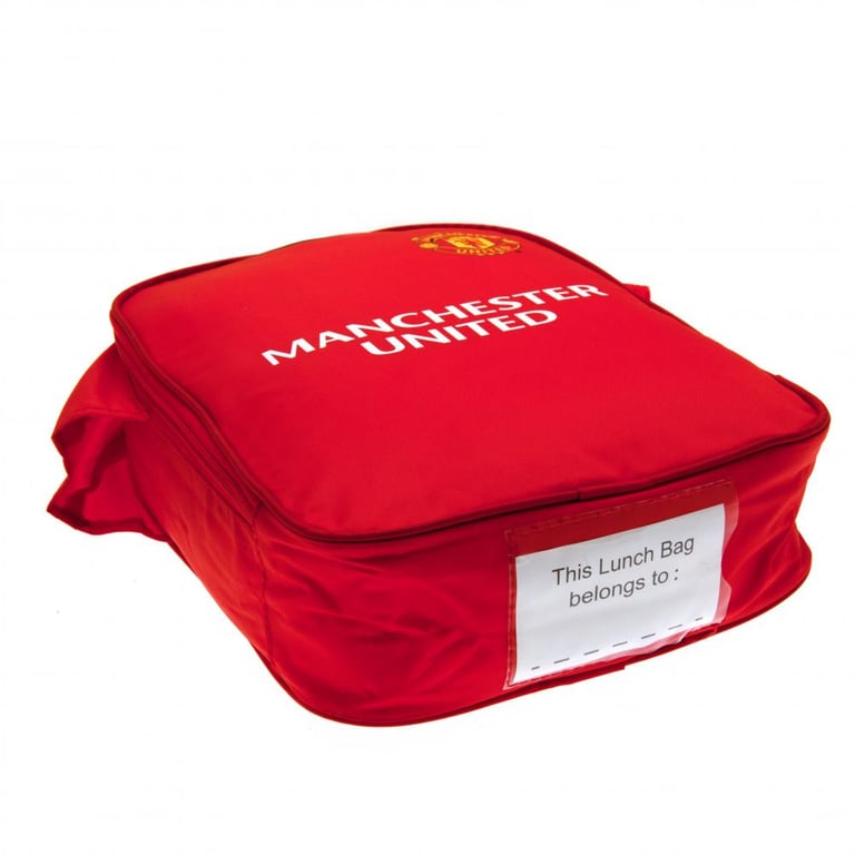 Manchester United FC Kit Zippered Lunch Bag - Home Shirt Design with Crest