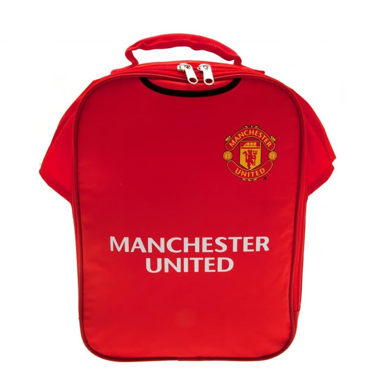 Manchester United FC Kit Zippered Lunch Bag - Home Shirt Design with Crest