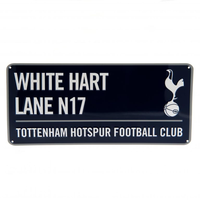Tottenham Hotspur FC Colour Street Sign - Metal Road Sign with Navy Background
