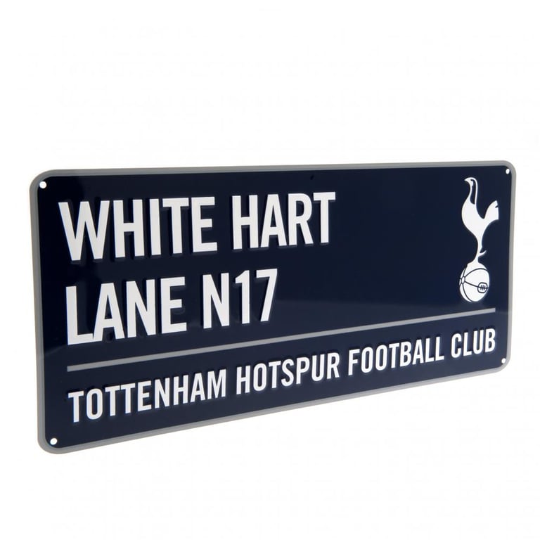 Tottenham Hotspur FC Colour Street Sign - Metal Road Sign with Navy Background