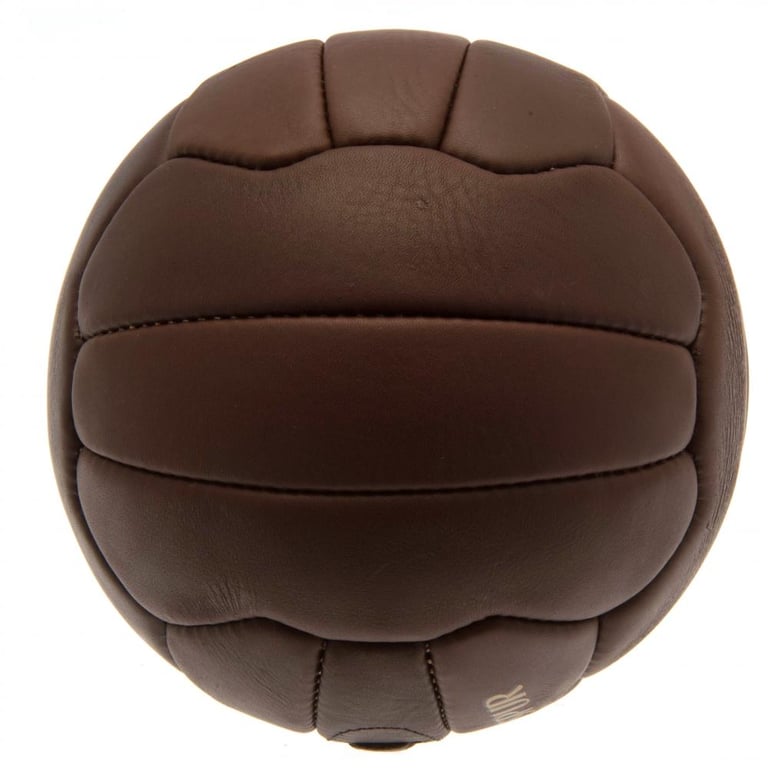 Genuine Leather Tottenham Hotspur FC Heritage Football - 18 Panel Retro Style Ball with Gold Debossed Print