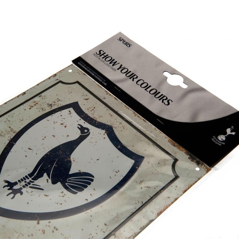Tottenham Hotspur FC Retro Logo Metal Wall Sign - Vintage Crest Decoration