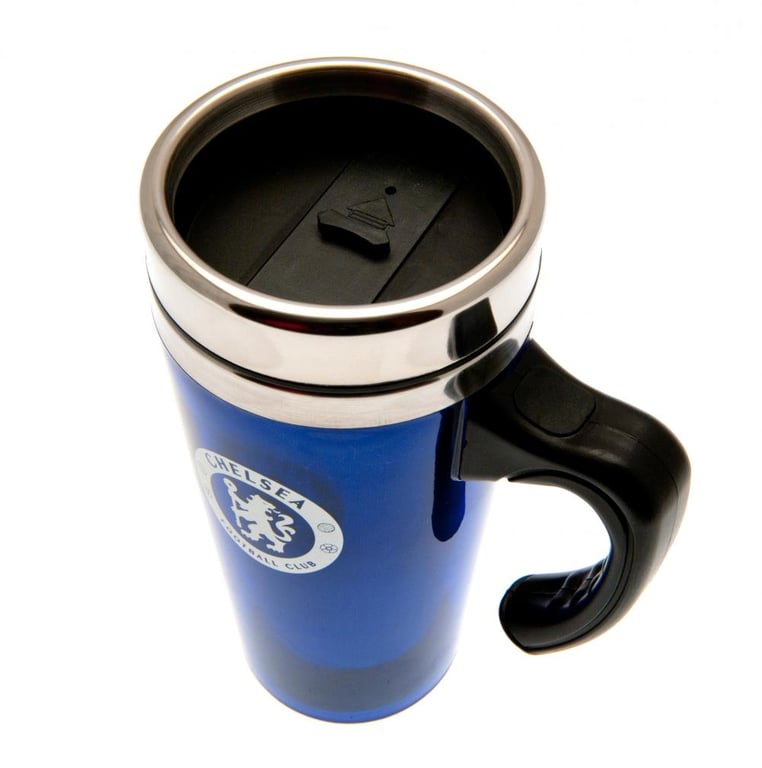 Chelsea FC Royal Blue Stainless Steel Thermal Travel Mug with Insulated Crest Design