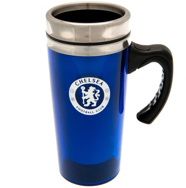 Chelsea FC Royal Blue Stainless Steel Thermal Travel Mug with Insulated Crest Design