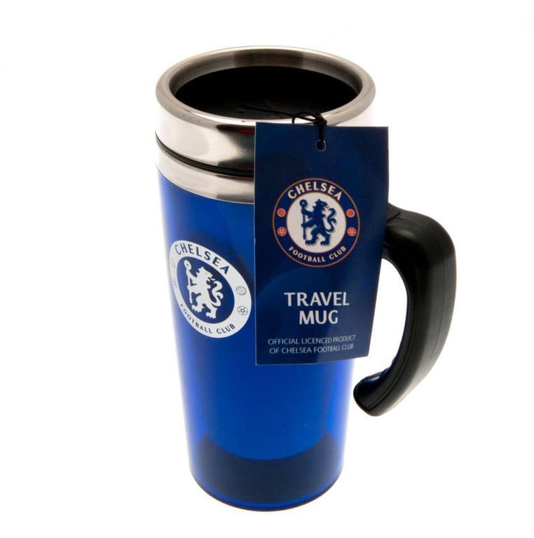Chelsea FC Royal Blue Stainless Steel Thermal Travel Mug with Insulated Crest Design