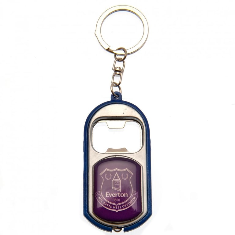 Everton FC Keyring Torch Bottle Opener - Battery Powered Torch and Club Crest Keychain