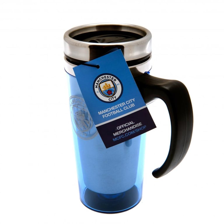 Manchester City FC Stainless Steel Double-Walled Thermal Travel Mug - Sky Blue