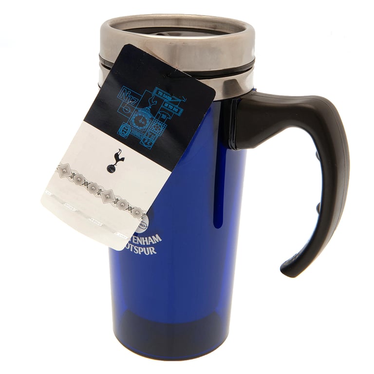 Stainless Steel Spurs Crest Double-Walled Thermal Travel Mug - Ergonomic Handle & Screw Top Lid