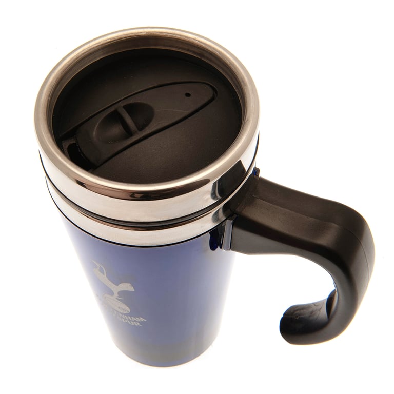 Stainless Steel Spurs Crest Double-Walled Thermal Travel Mug - Ergonomic Handle & Screw Top Lid
