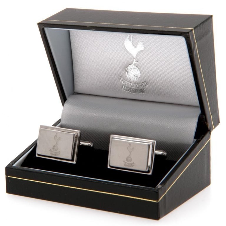 Tottenham Hotspur Stainless Steel Engraved Cufflinks - Official Spurs Crest Design