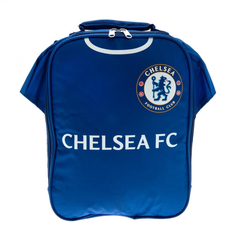Chelsea FC Home Shirt Design Double Zipped Lunch Bag with Name Tag