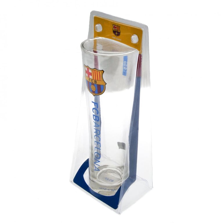 FC Barcelona Tall Pilsner Glass - Official Club Crest Design