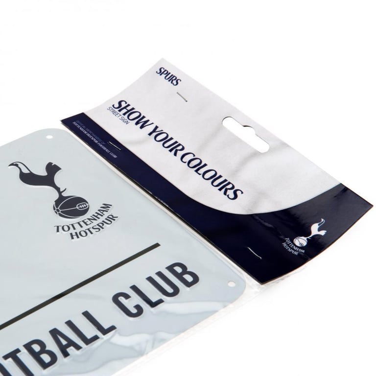 Tottenham Hotspur FC White Street Sign - Metal Wall Art with Gloss Finish