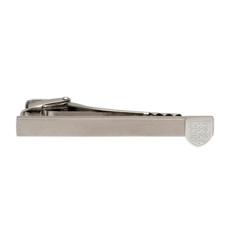 England FA Stainless Steel Tie Slide - Stylish England Crest Pin with Crocodile Clip Back