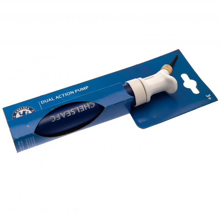 Chelsea FC Dual Action Hand Pump - Mini Portable Inflator with Needle for Soccer Balls