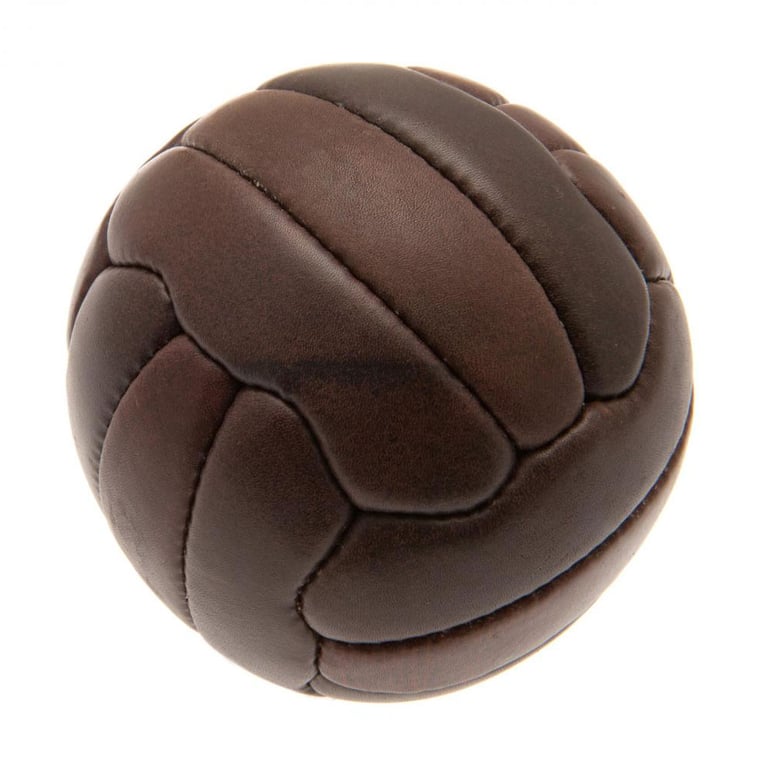 Chelsea FC Genuine Leather Retro Heritage Mini Football Ball - 18 Panel Stitched Design with Gold Print Crest
