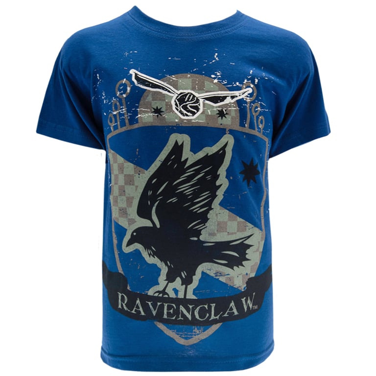 Harry Potter Junior Ravenclaw Logo 100 Cotton Blue T-Shirt