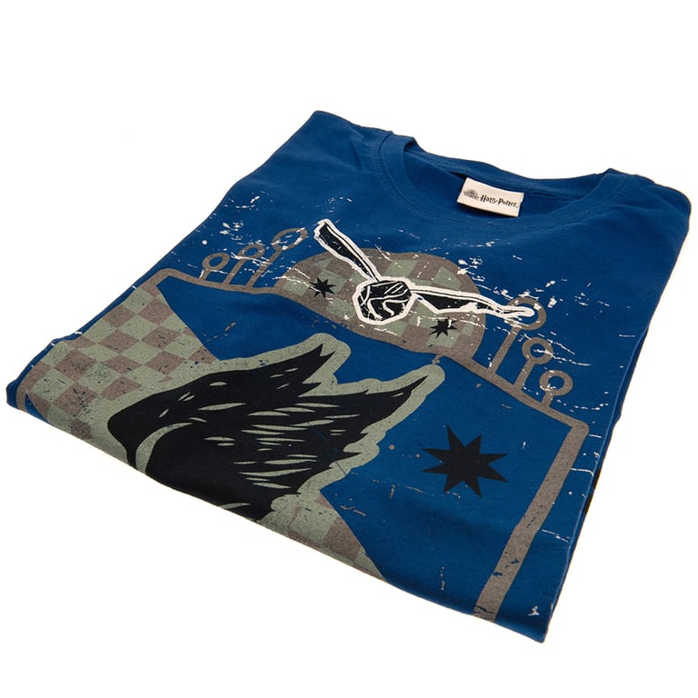 Harry Potter Junior Ravenclaw Logo 100 Cotton Blue T-Shirt