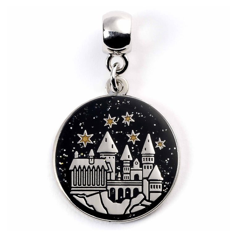 Harry Potter Silver Plated Hogwarts Castle Slider Charm - Magical Jewelry Accessory