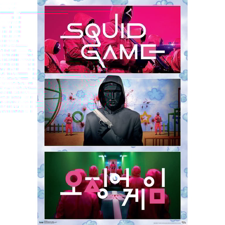 High Resolution Squid Game Poster Collage 81 - Glossy Home Decor Print