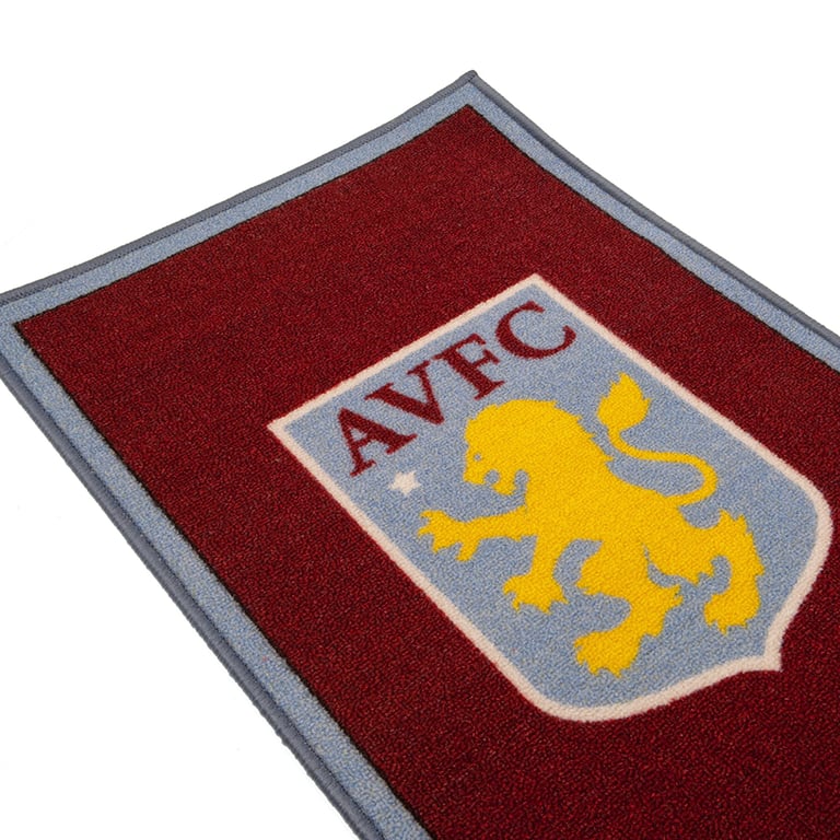 Aston Villa FC Polyamide Non-Slip Bedroom Rug with Central Club Crest