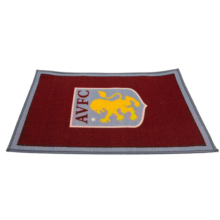 Aston Villa FC Polyamide Non-Slip Bedroom Rug with Central Club Crest