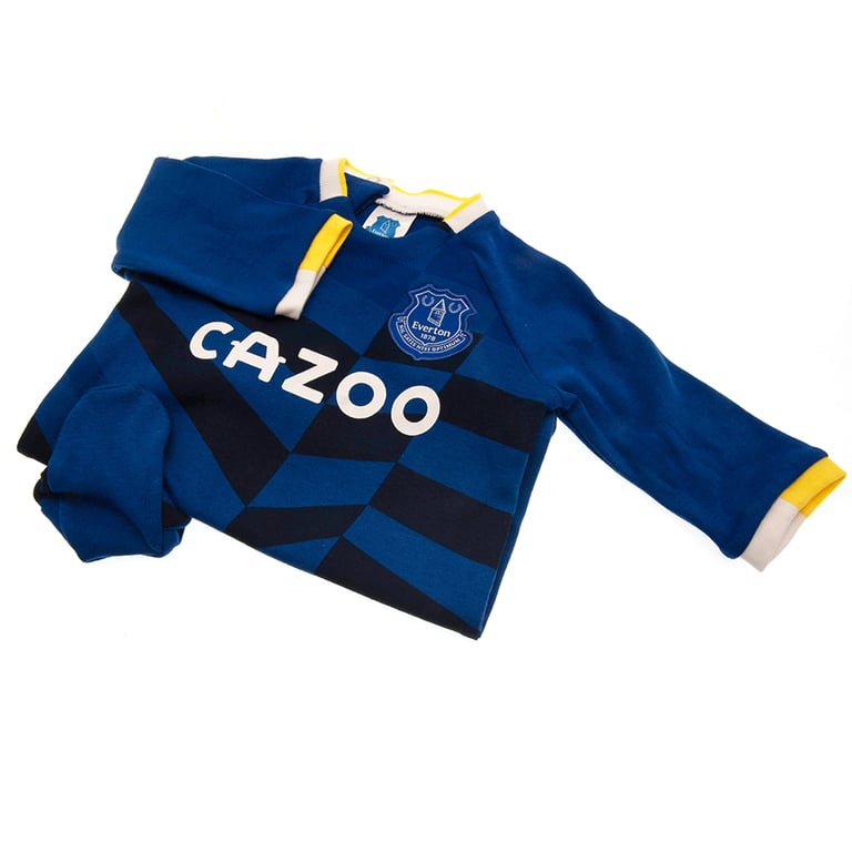 Everton FC 12-18 Months Cotton Sleepsuit with Press Stud Fastening