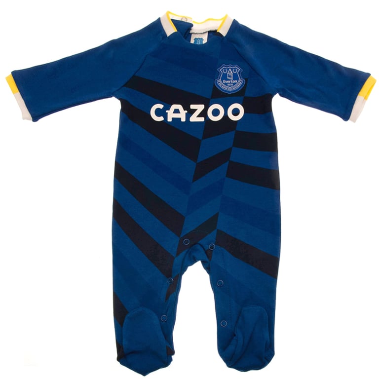 Everton FC 12-18 Months Cotton Sleepsuit with Press Stud Fastening