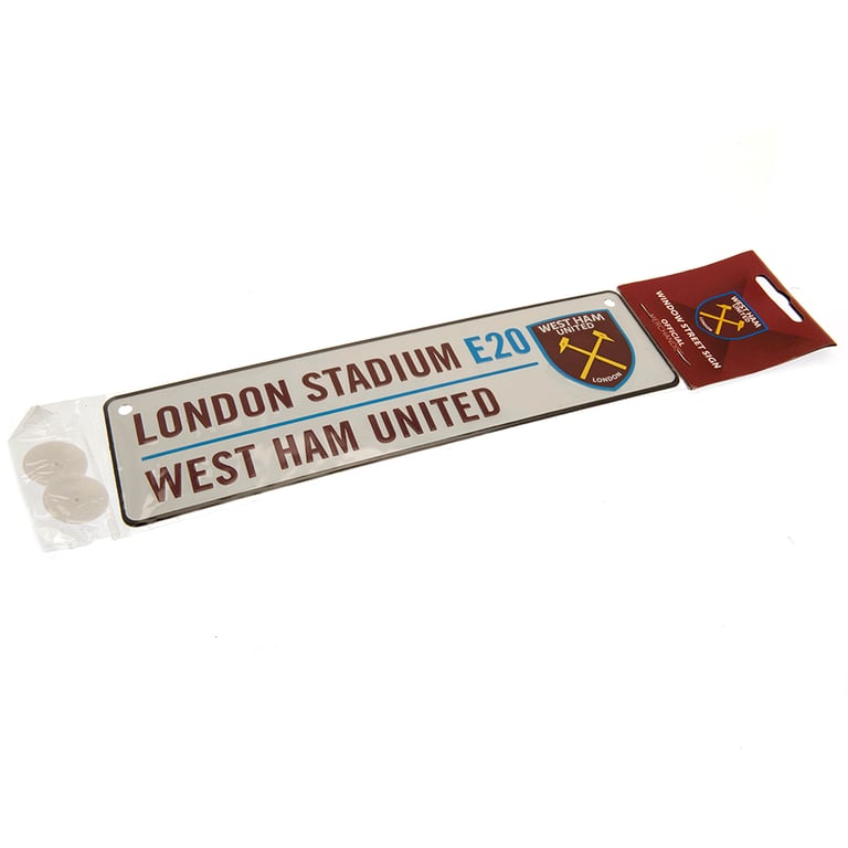 West Ham United FC Metal Window Sign - Official London Stadium Road Sign