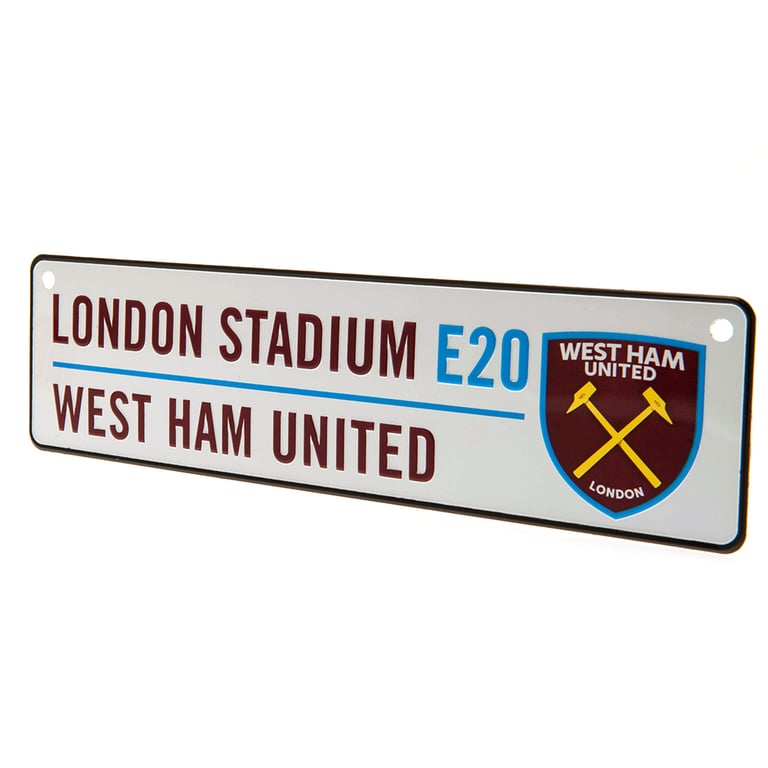 West Ham United FC Metal Window Sign - Official London Stadium Road Sign